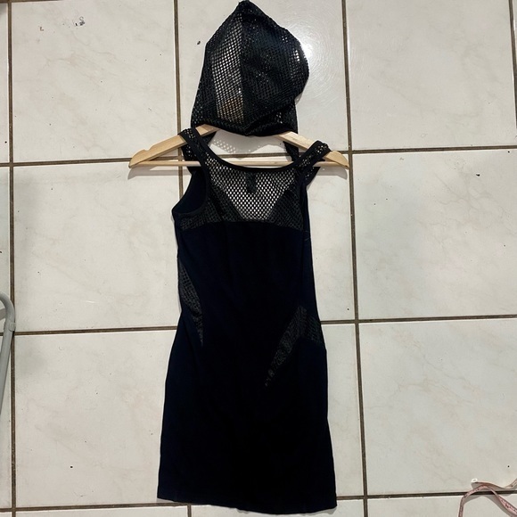 Vintage Lip Service Mini Dress w/Mesh Hood - Picture 9 of 10